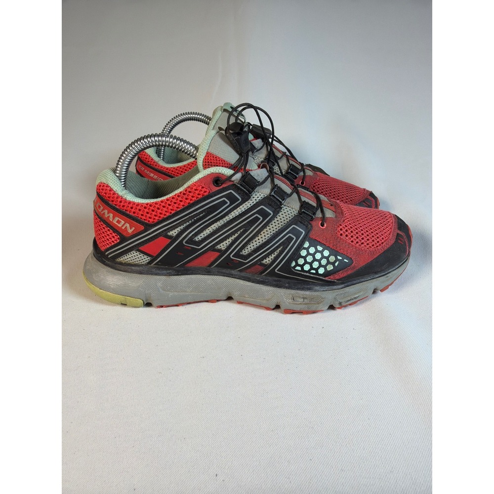 Salomon XR Mission Red Black Trail Running Shoes Womens 7 377476